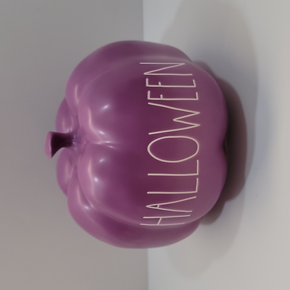 Rae Dunn Purple Decorative Halloween Pumpkin